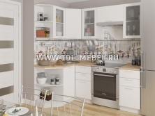  Модульная кухня Валерия М угловая белый глянец