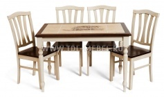 Стол обеденный с плиткой СТ 3045P античный (Дерево)