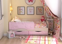Кровать Алиса розовый металлик 