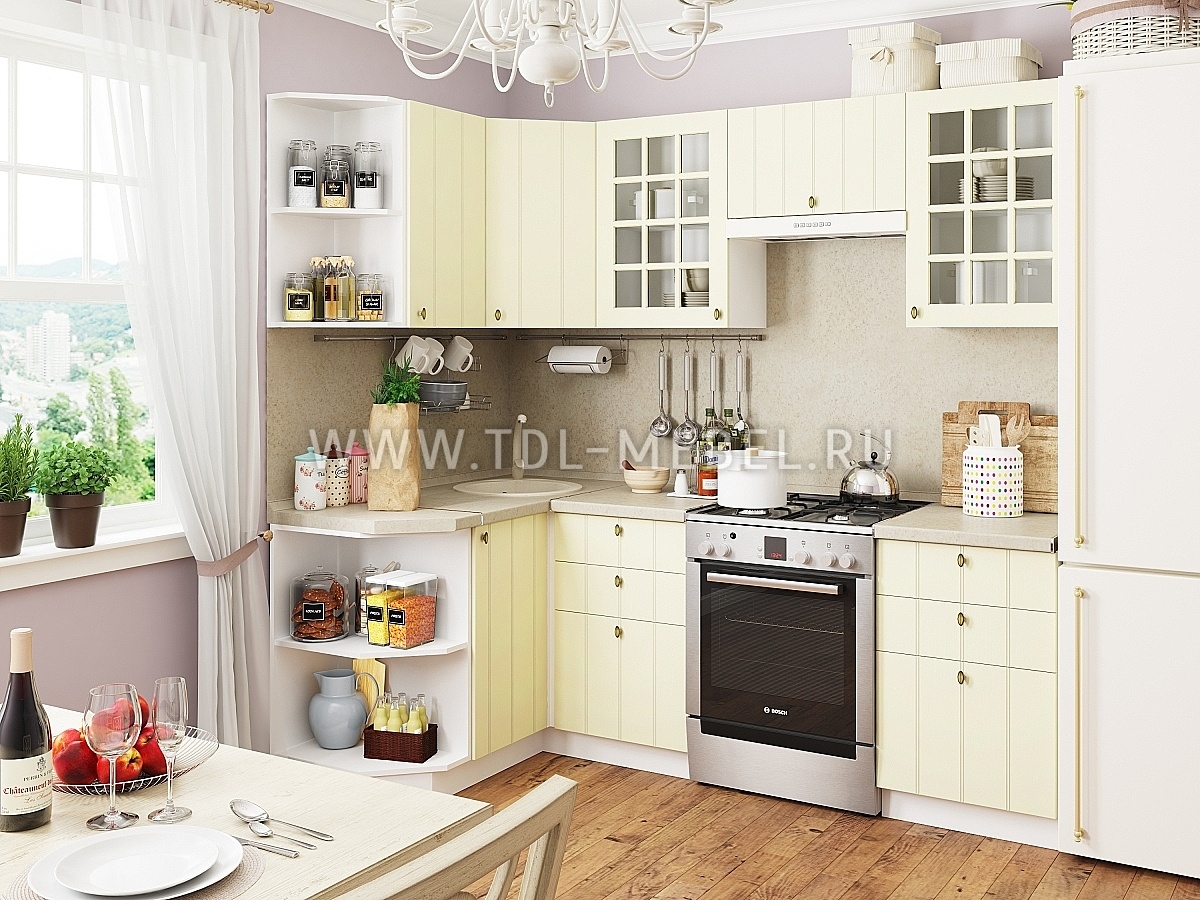 Ванильная кухня ( в кухнях можно выбрать цвет верх и низ)