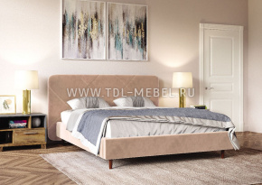 Кровать Лима   с основанием 140,160,180 см пудра
